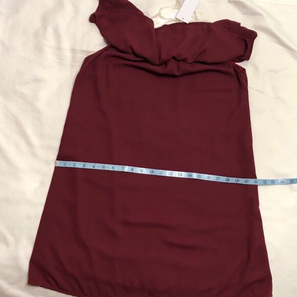 NWT!! Mary & Mabel Dress Size Small Off The Shoulder Maroon Sleeveless Dress - Picture 7 of 10